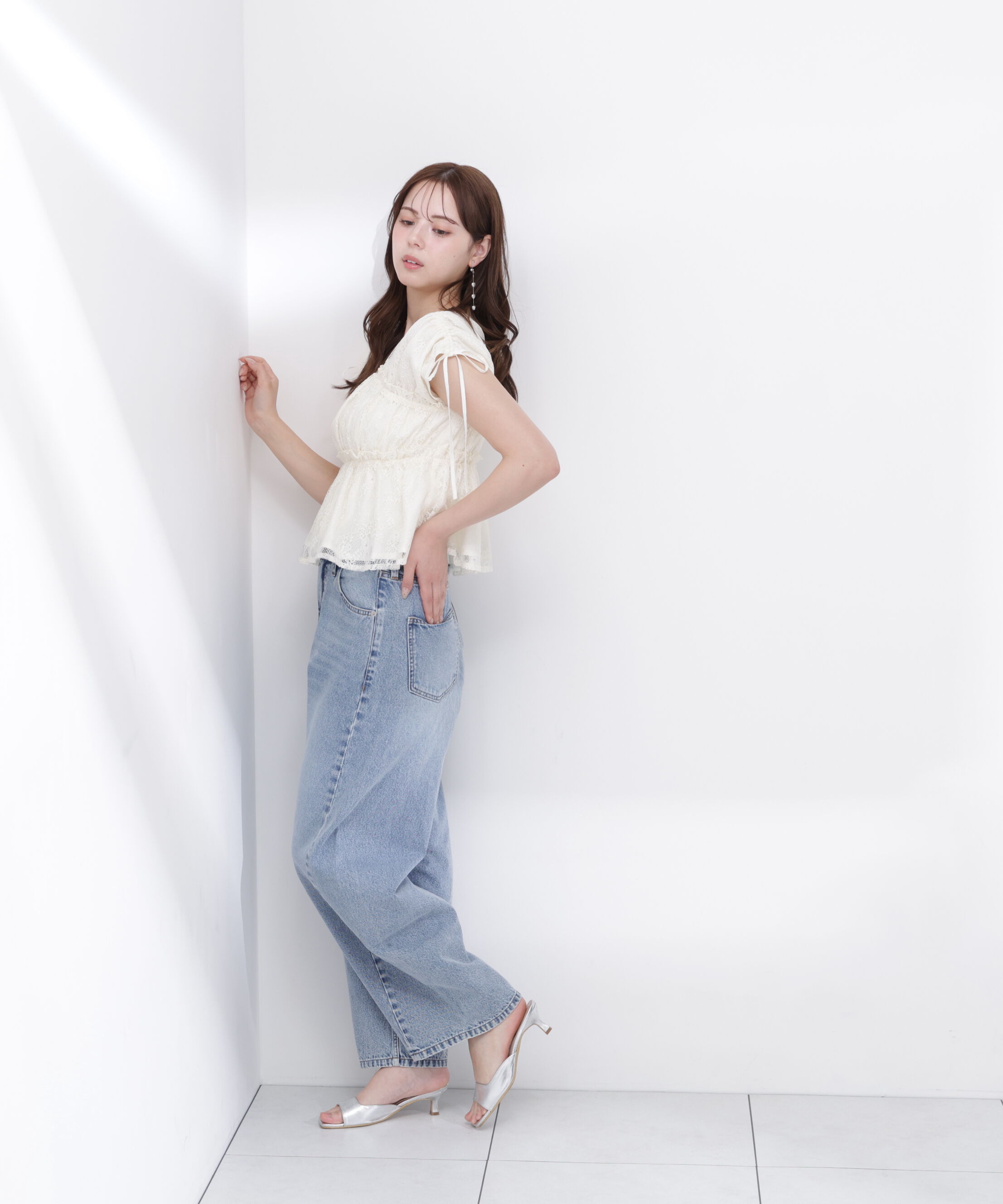 PROPORTION BODY DRESSING「レースギャザーブラウス」|シャツ・ブラウス|