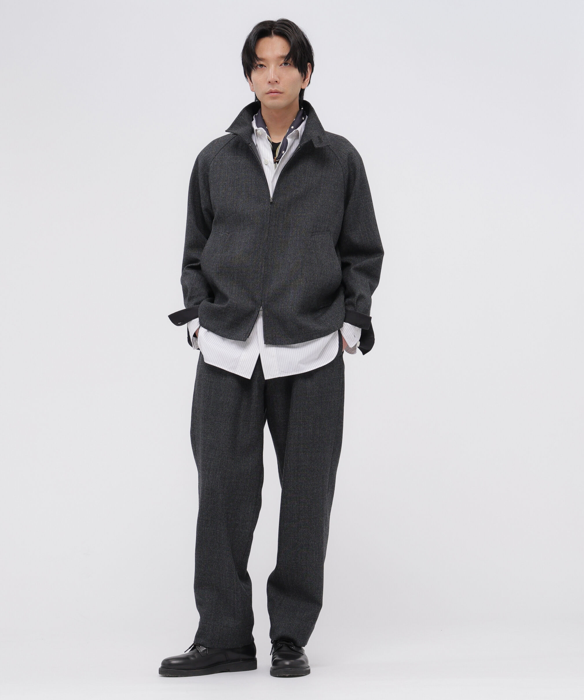 MARGARET HOWELL「WOOL PRINCE OF WALES BLOUSON」|ブルゾン・スタジャン|
