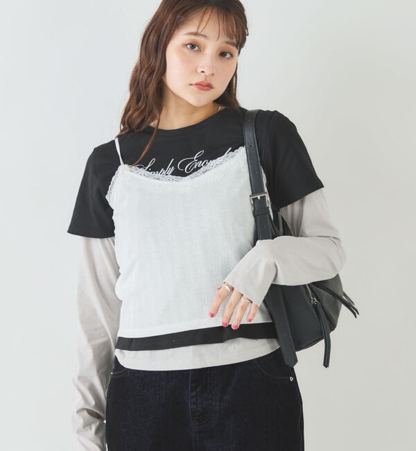archives「３ピースレイヤードカットＴＯＰＳ」|カーディガン|