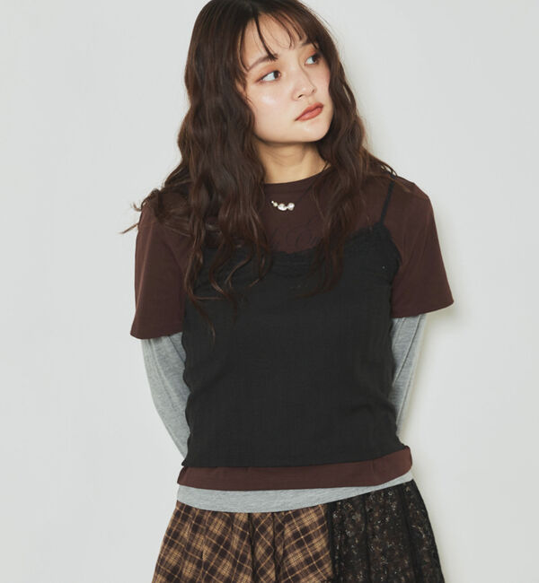 archives「３ピースレイヤードカットＴＯＰＳ」|カーディガン|