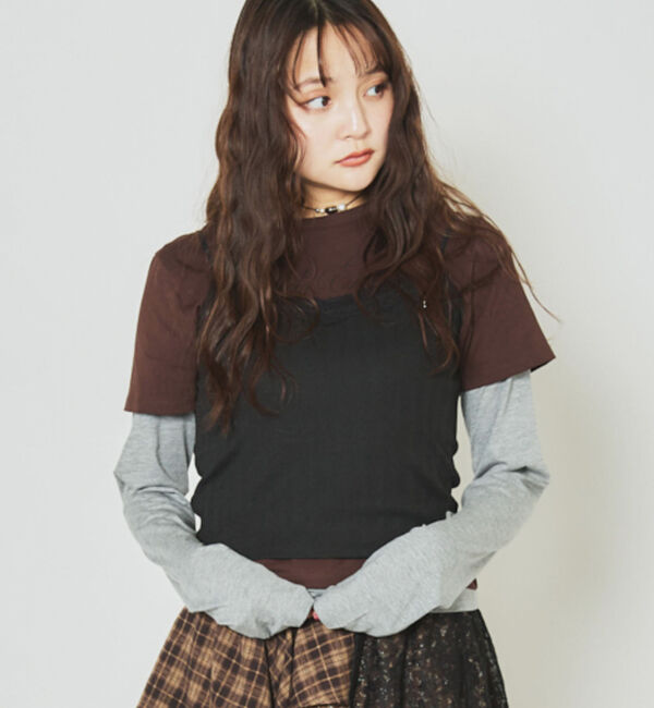 archives「３ピースレイヤードカットＴＯＰＳ」|カーディガン|