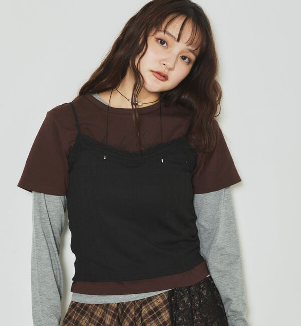 archives「３ピースレイヤードカットＴＯＰＳ」|カーディガン|