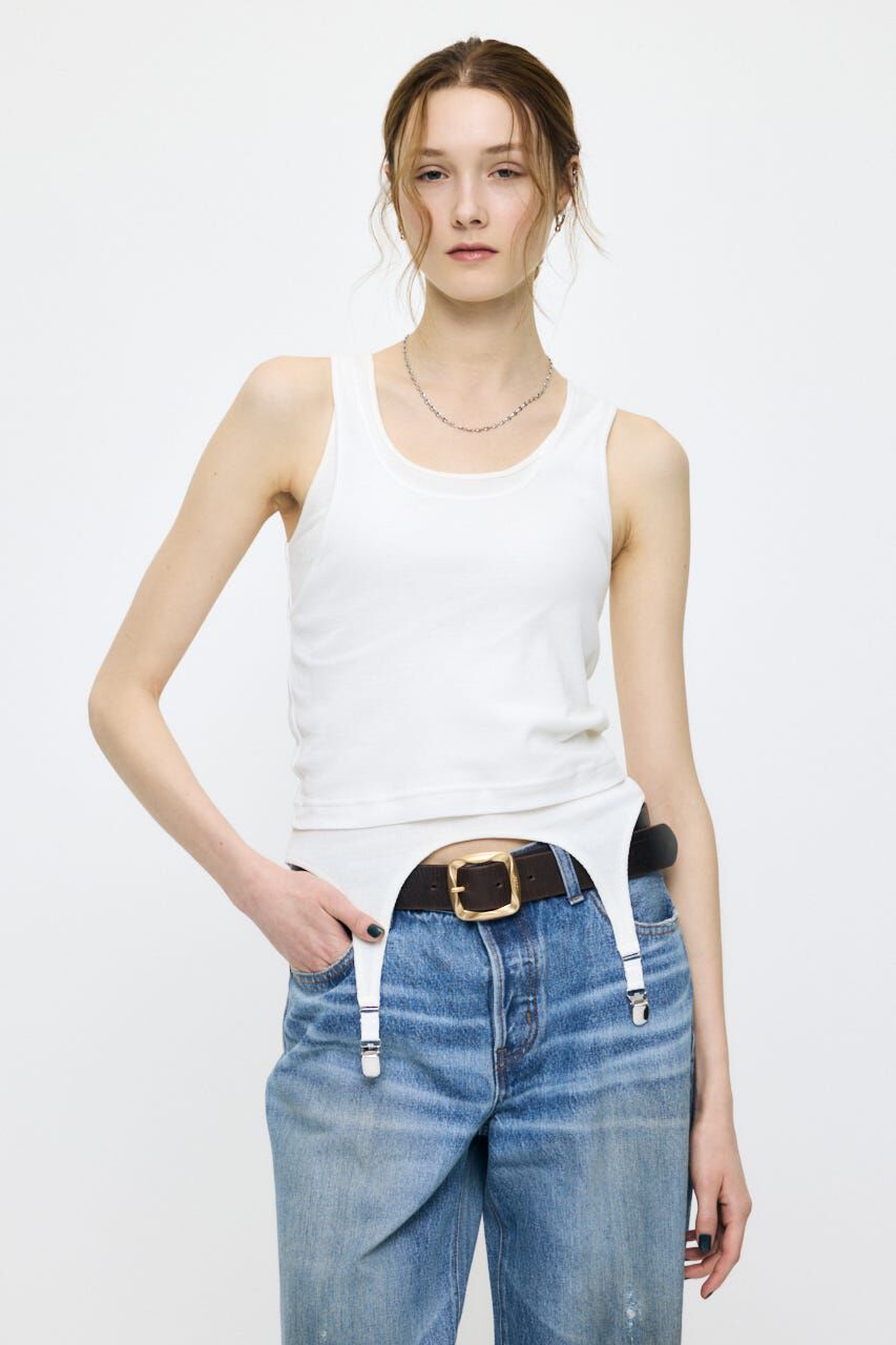 MOUSSY「LAYER TANK トップス」|タンクトップ|O/WHT1