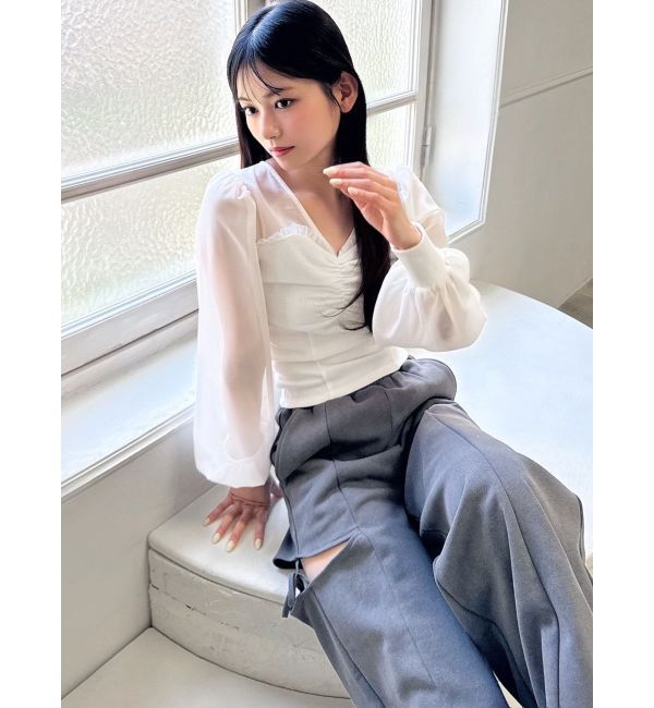 RESEXXY「スリーブシアーカットトップス」|Tシャツ・カットソー|