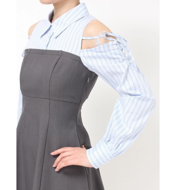 RESEXXY「シャツレイヤードミニワンピース」|ワンピース|