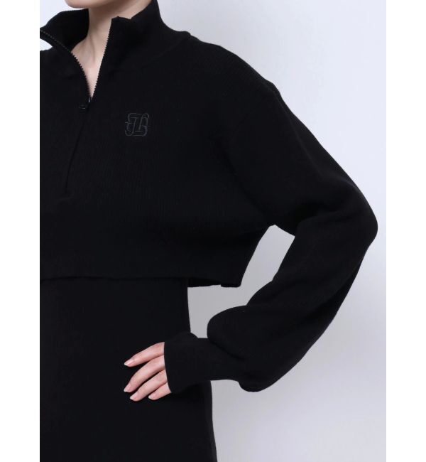GYDA「GYGY two pieceレイヤードリブニットワンピース」|ワンピース|