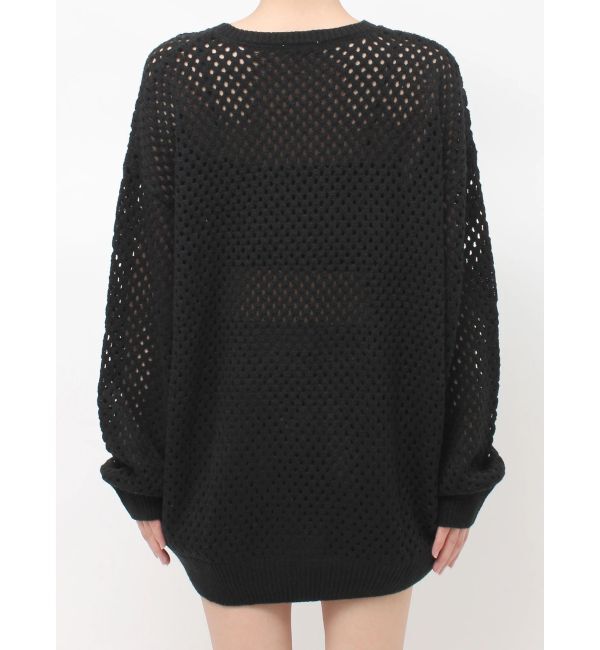 GYDA「Valdy empire embroideryメッシュニットトップス」|ニット・セーター|