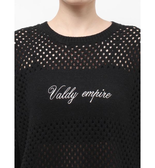 GYDA「Valdy empire embroideryメッシュニットトップス」|ニット・セーター|