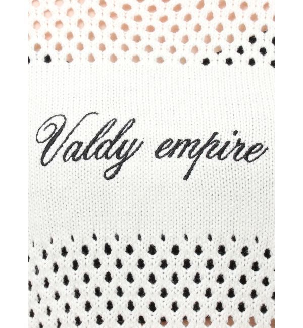 GYDA「Valdy empire embroideryメッシュニットトップス」|ニット・セーター|