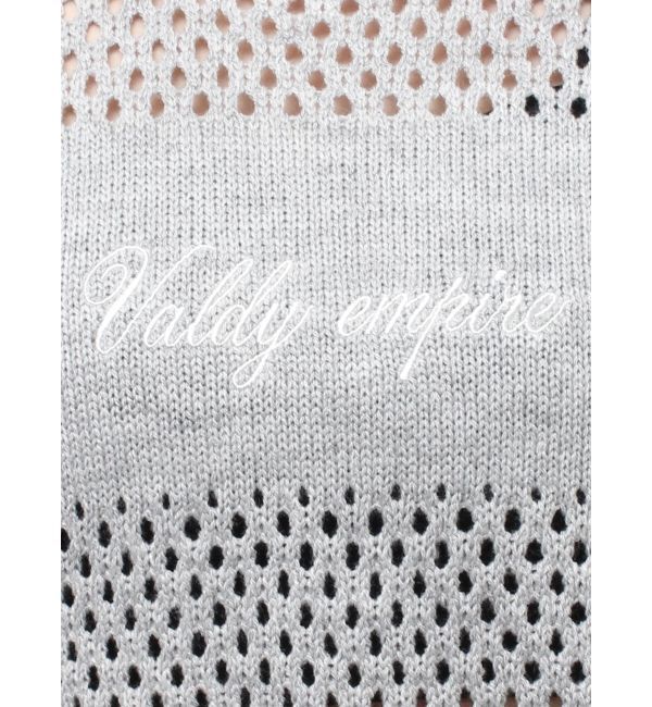 GYDA「Valdy empire embroideryメッシュニットトップス」|ニット・セーター|