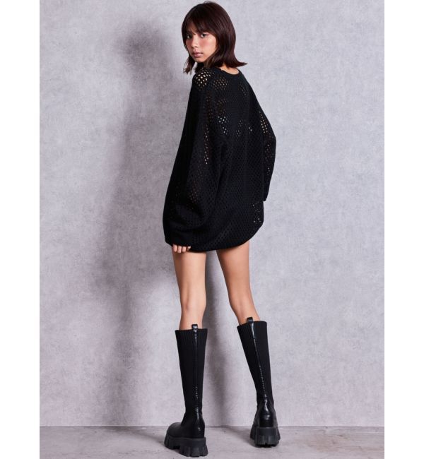 GYDA「Valdy empire embroideryメッシュニットトップス」|ニット・セーター|