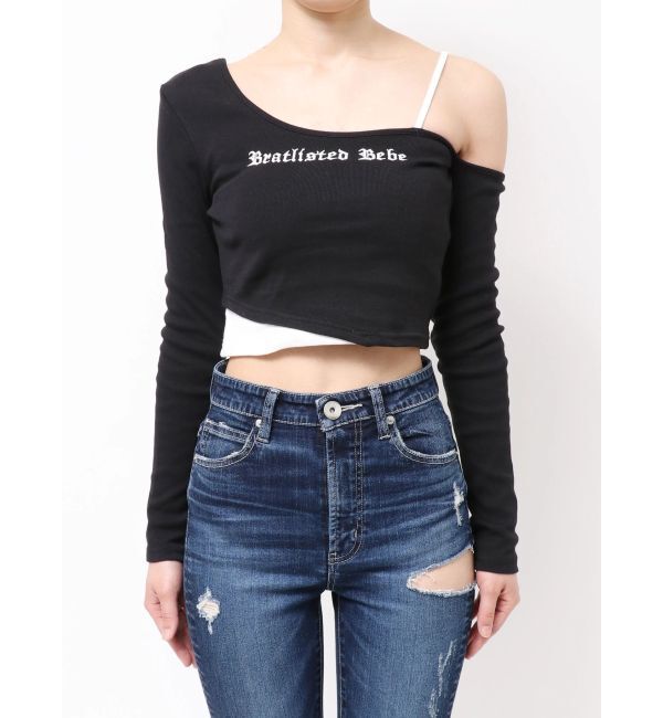 GYDA「Bratlisted Bebeワンショルデザイントップス」|Tシャツ・カットソー|