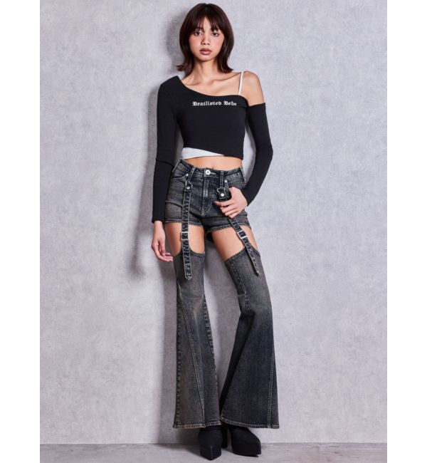 GYDA「Bratlisted Bebeワンショルデザイントップス」|Tシャツ・カットソー|