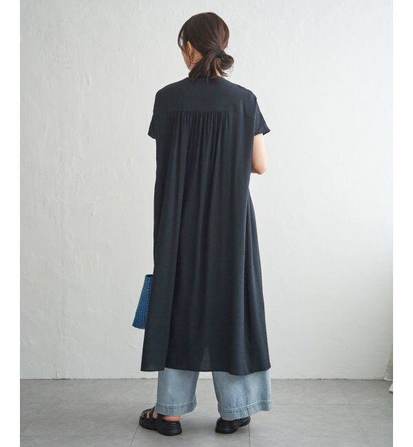 ikka「ウェストギャザーシャツワンピース」|その他|