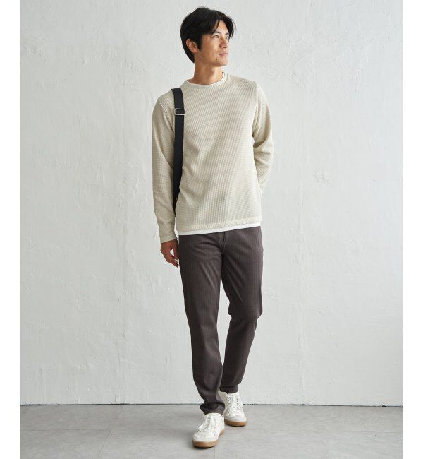 ikka「ドライワッフルフェイクロンT」|Tシャツ・カットソー|
