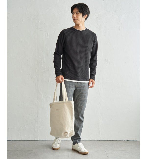 ikka「ドライワッフルフェイクロンT」|Tシャツ・カットソー|