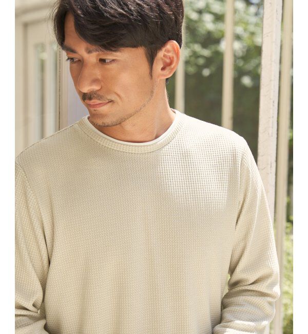ikka「ドライワッフルフェイクロンT」|Tシャツ・カットソー|