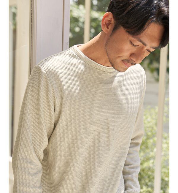 ikka「ドライワッフルフェイクロンT」|Tシャツ・カットソー|