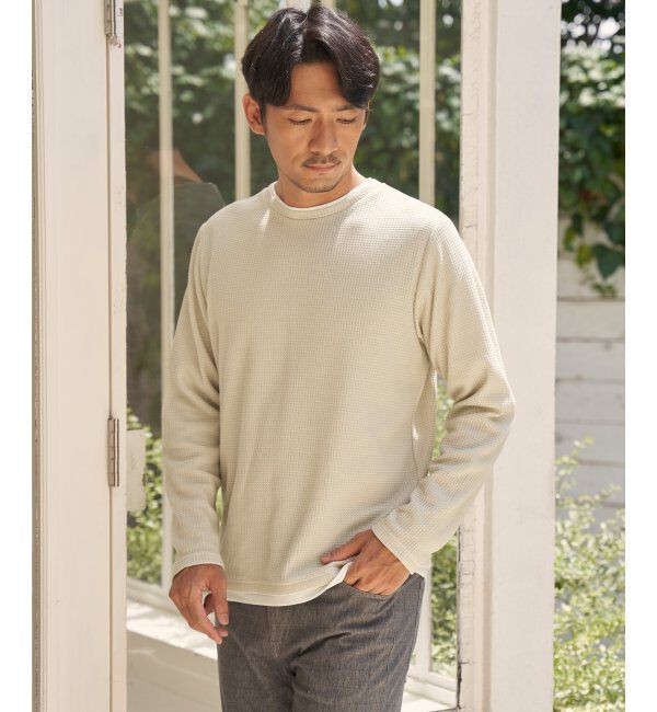 ikka「ドライワッフルフェイクロンT」|Tシャツ・カットソー|