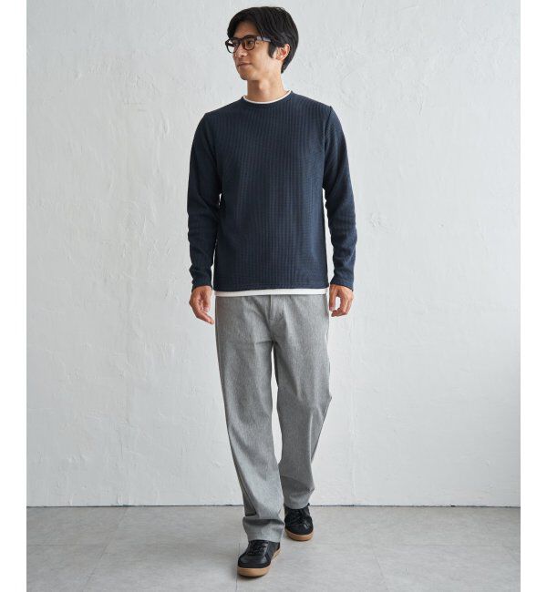 ikka「ドライワッフルフェイクロンT」|Tシャツ・カットソー|
