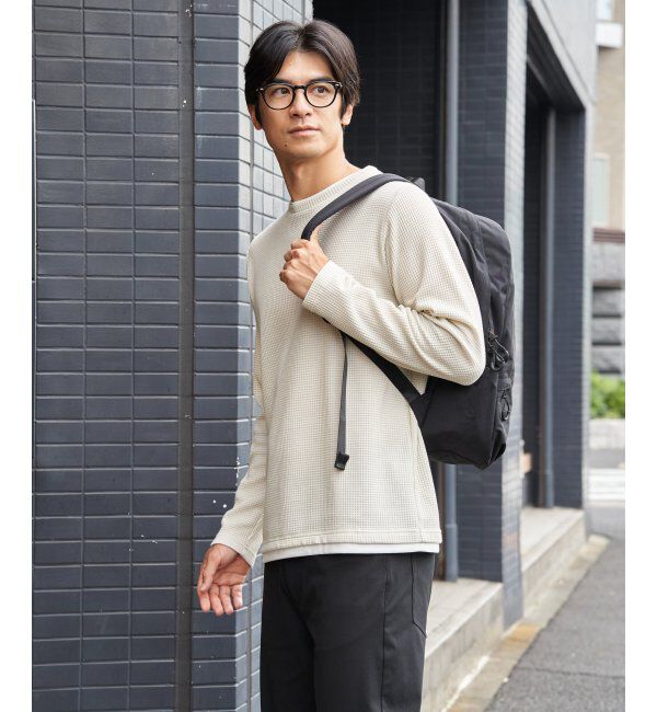 ikka「ドライワッフルフェイクロンT」|Tシャツ・カットソー|