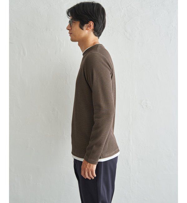 ikka「ドライワッフルフェイクロンT」|Tシャツ・カットソー|