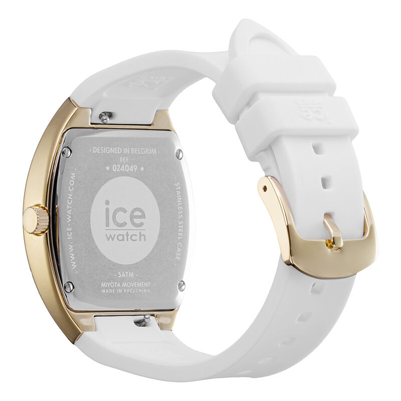 ICE-WATCH「〈ICE-WATCH(ｱｲｽｳｫｯﾁ)〉 ICE boiday ﾄﾞｰﾑﾒﾀﾙ ﾎﾜｲﾄｺﾞｰﾙﾄﾞ ｽﾓｰﾙ」|腕時計|
