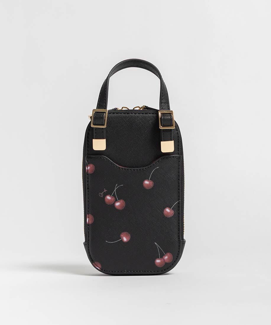  「【Cherry＆Strawberry】ハートポーチ付き2WAYマルチショルダーバッグ」|モバイルケース|