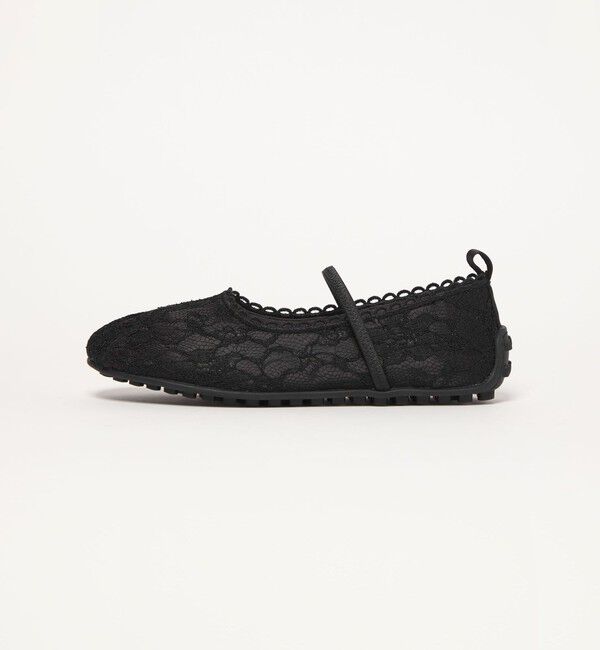 ODETTE E ODILE「＜SY＞レースバレエ フラット20&uarr;」|バレエシューズ|BLACK