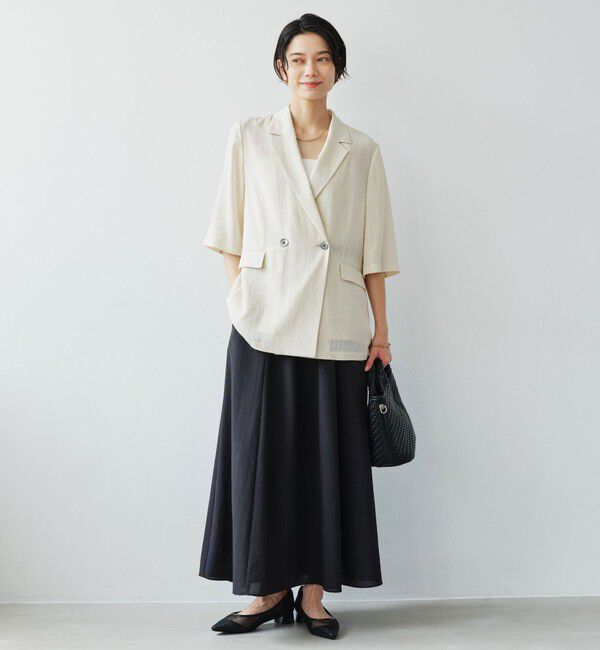 UNITED ARROWS green label relaxing「［size SHORT/TALLあり］ドライクロス フレアスカート マシンウォッシャブル  通気性」|フレア|