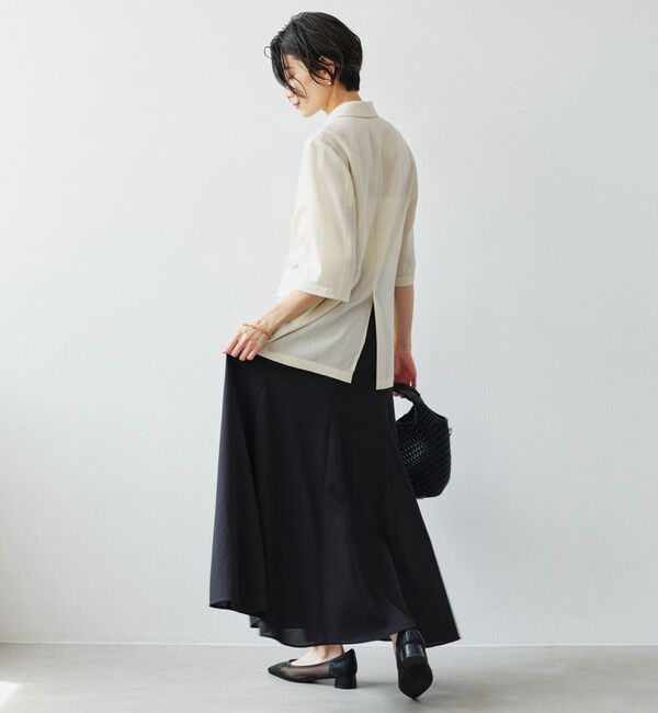UNITED ARROWS green label relaxing「［size SHORT/TALLあり］ドライクロス フレアスカート マシンウォッシャブル  通気性」|フレア|