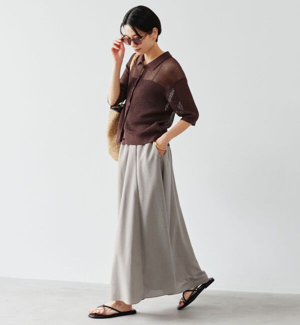 UNITED ARROWS green label relaxing「［size SHORT/TALLあり］ドライクロス フレアスカート マシンウォッシャブル  通気性」|フレア|