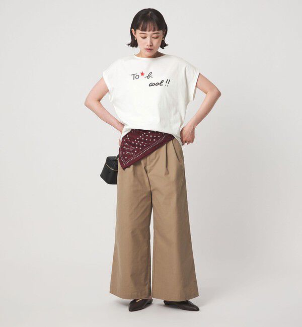 UNITED ARROWS green label relaxing「＜To b. by agnes b.コラボ＞ロゴ フレンチスリーブ Tシャツ」|Tシャツ・カットソー|