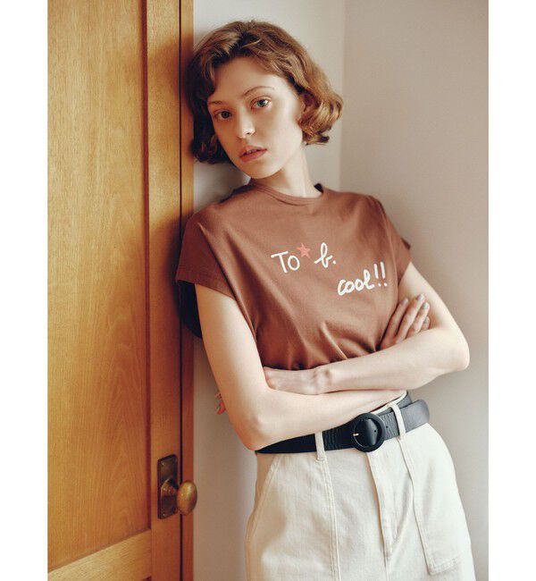 UNITED ARROWS green label relaxing「＜To b. by agnes b.コラボ＞ロゴ フレンチスリーブ Tシャツ」|Tシャツ・カットソー|MD.BROWN