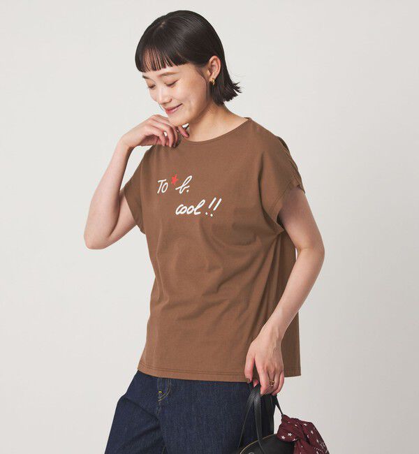 UNITED ARROWS green label relaxing「＜To b. by agnes b.コラボ＞ロゴ フレンチスリーブ Tシャツ」|Tシャツ・カットソー|