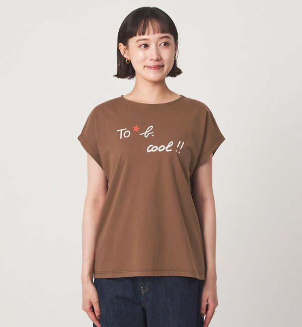 UNITED ARROWS green label relaxing「＜To b. by agnes b.コラボ＞ロゴ フレンチスリーブ Tシャツ」|Tシャツ・カットソー|