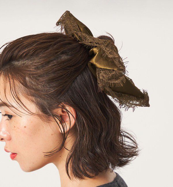 UNITED ARROWS green label relaxing「レース スクエア シュシュ」|ヘアゴム・シュシュ|