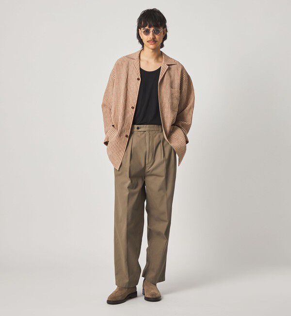 STEVEN ALAN「＜Steven Alan＞ ガーメントダイ ハイツイスト イン ツープリーツ ドレス トラウザーズ」|スラックス|