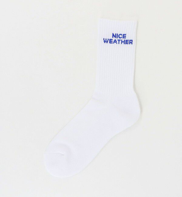 NICE WEATHER「＜NICE WEATHER＞シグネチャーカラー ヨコロゴ ソックス」|ソックス|