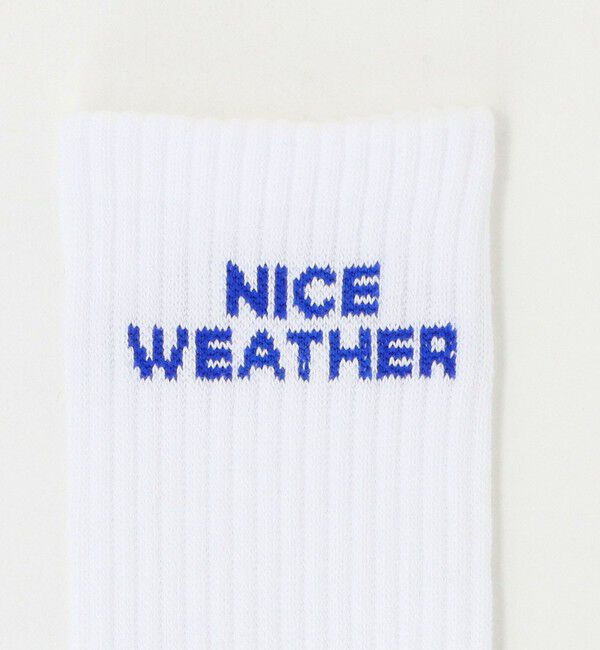 NICE WEATHER「＜NICE WEATHER＞シグネチャーカラー ヨコロゴ ソックス」|ソックス|