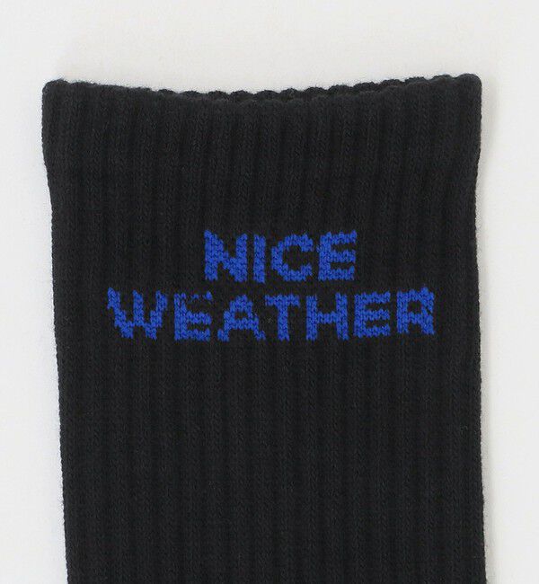 NICE WEATHER「＜NICE WEATHER＞シグネチャーカラー ヨコロゴ ソックス」|ソックス|