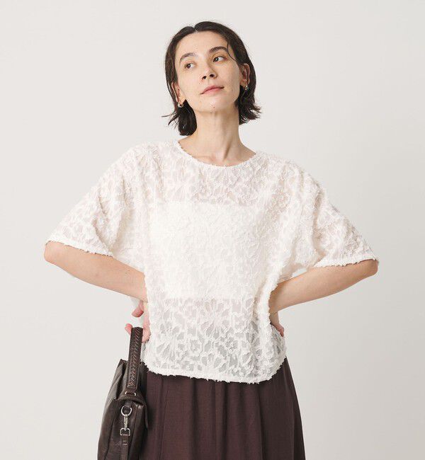 BEAUTY&YOUTH UNITED ARROWS「【WEB限定】シアージャガード 2WAYブラウス ウォッシャブル」|シャツ・ブラウス|OFF WHITE