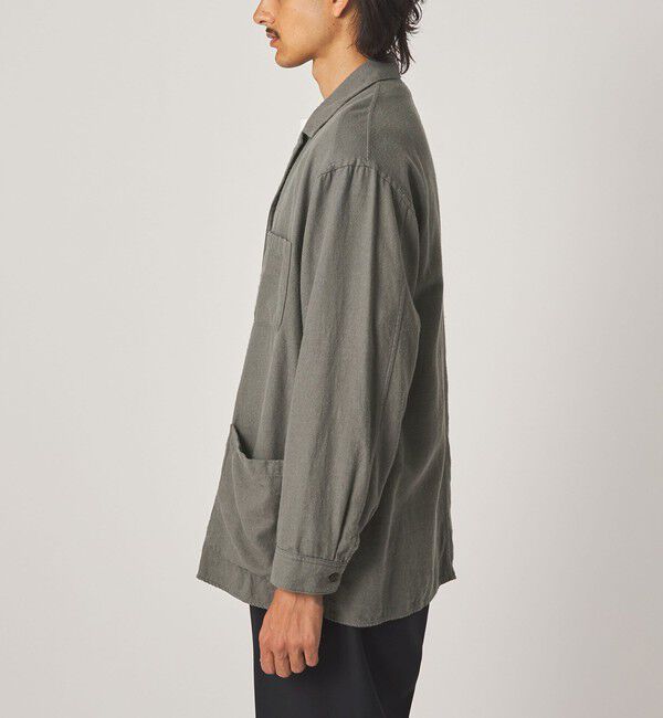 STEVEN ALAN「＜Steven Alan＞ シルクネップ オープンカラー カバーオール シャツ」|その他|