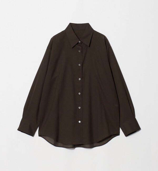 BEAUTY&YOUTH UNITED ARROWS「毛ポリエステル ソリッド＆チェック レギュラーカラーシャツ ウォッシャブル」|シャツ・ブラウス|DK.BROWN