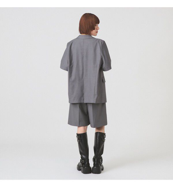 Ray BEAMS 「4ボタン ダブル ハーフスリーブ ジャケット 26SS」|テーラードジャケット|