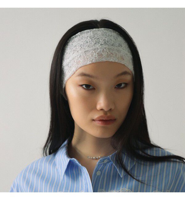 Ray BEAMS 「レース ヘアバンド」|ヘアバンド|WHITE