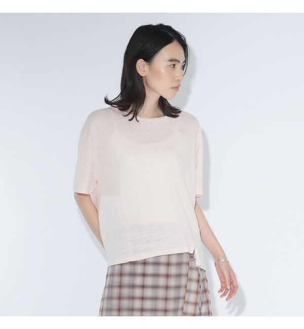 BEAMSBOY「ベルギー リネン ショートスリーブ＜イージーケア＞」|Tシャツ・カットソー|PINK