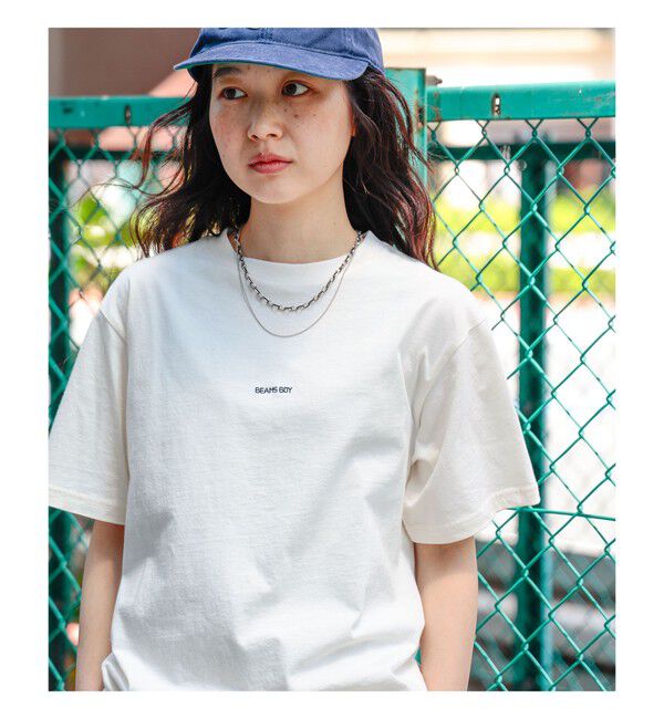 BEAMSBOY「ボーイ エンブロイダリー クルー Tシャツ」|Tシャツ・カットソー|