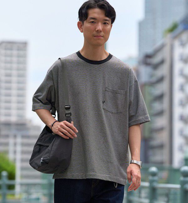 SHIPS「【WEB限定】SHIPS:〈汗染み防止加工〉ワンポイントロゴ ビッグシルエットヘビーウェイトTシャツ」|Tシャツ・カットソー|