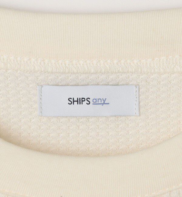 SHIPS any「SHIPS any: ワッフル リラックス クルーネック Tシャツ◇」|Tシャツ・カットソー|